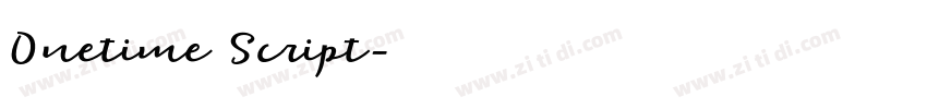 Onetime Script字体转换